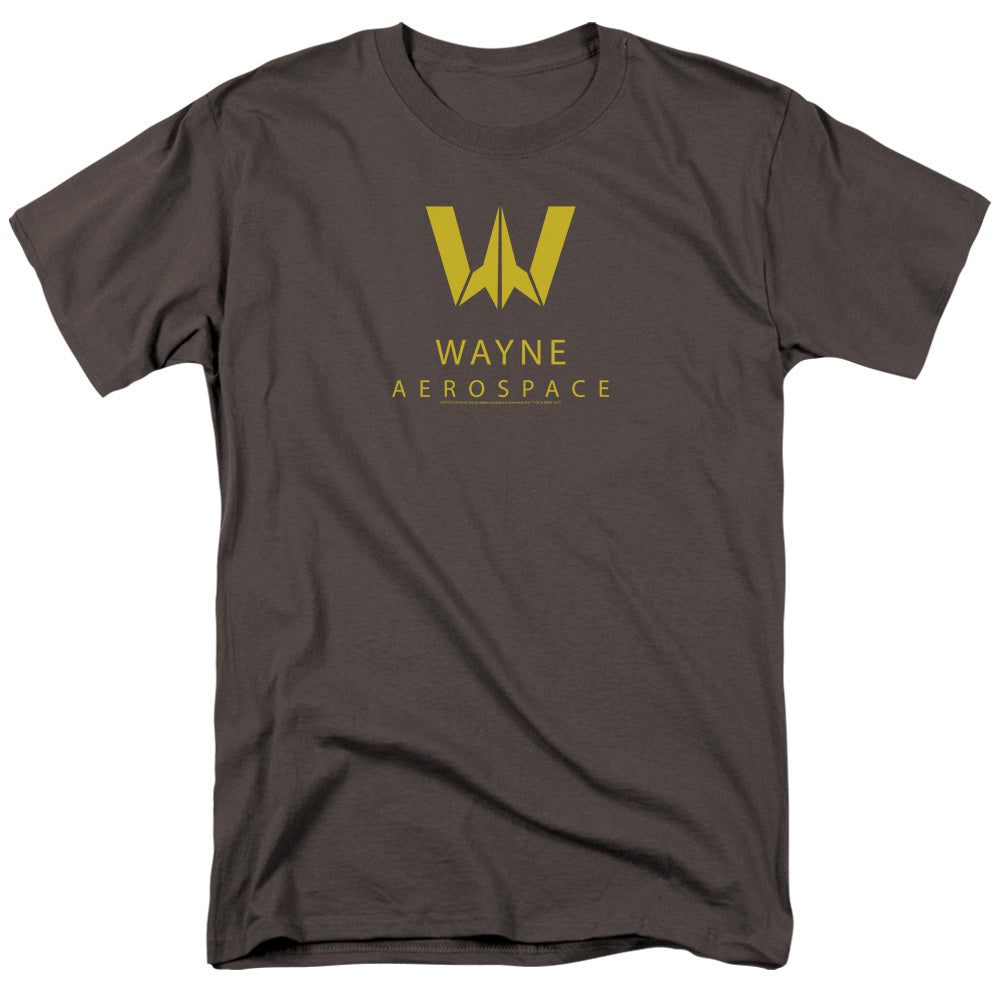 Justice League Wayne Aerospace Mens T Shirt Charcoal
