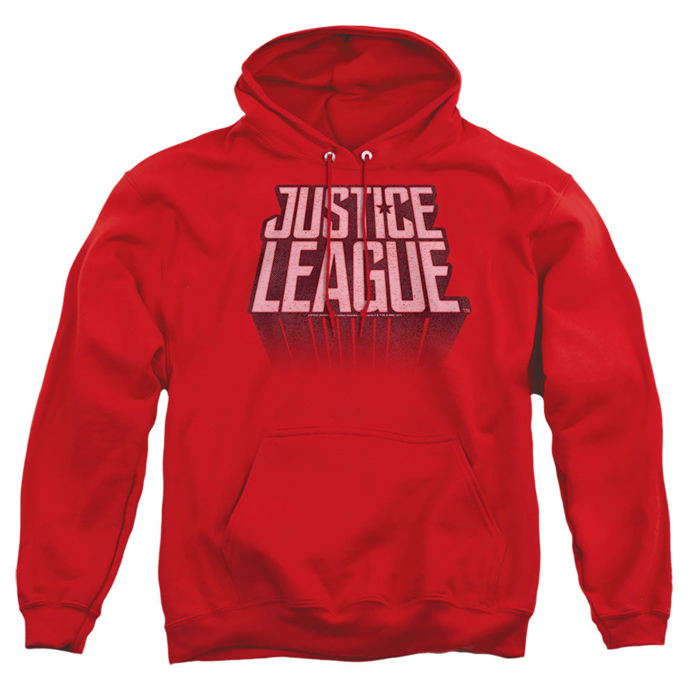 Justice League Movie League Distressed Mens Hoodie Red