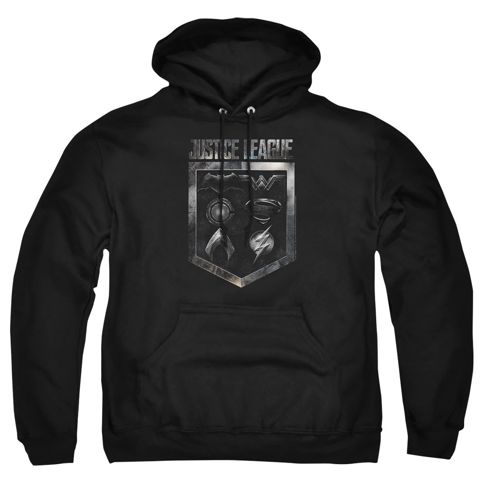 Justice League Movie Shield Of Emblems Mens Hoodie Black