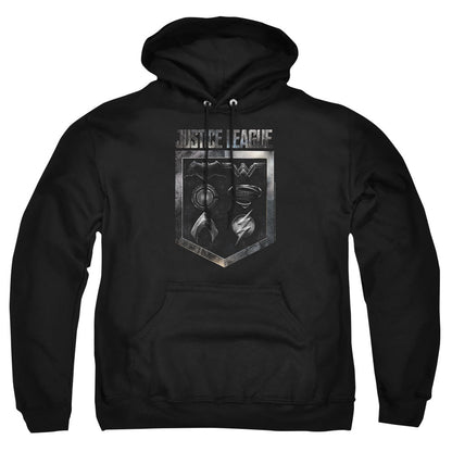 Justice League Movie Shield Of Emblems Mens Hoodie Black