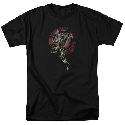 Justice League Movie Cyborg Mens T Shirt Black