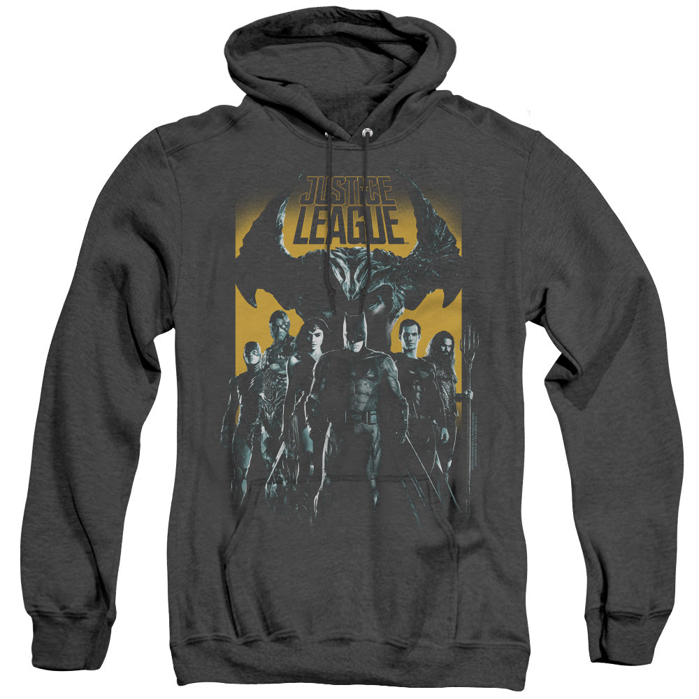 Justice League Movie Stand Up to Evil Heather Mens Hoodie Black