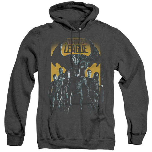 Justice League Movie Stand Up to Evil Heather Mens Hoodie Black
