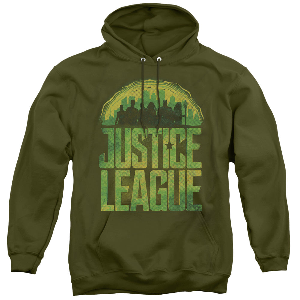 Justice League Movie Kryptonite Mens Hoodie Military Green