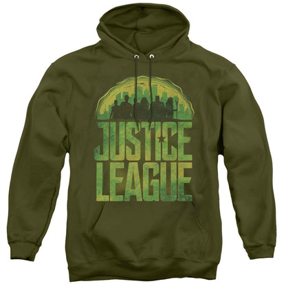 Justice League Movie Kryptonite Mens Hoodie Military Green