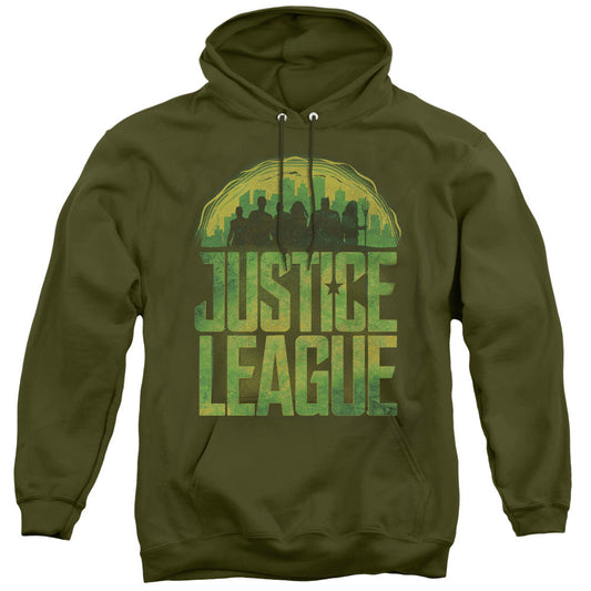 Justice League Movie Kryptonite Mens Hoodie Military Green