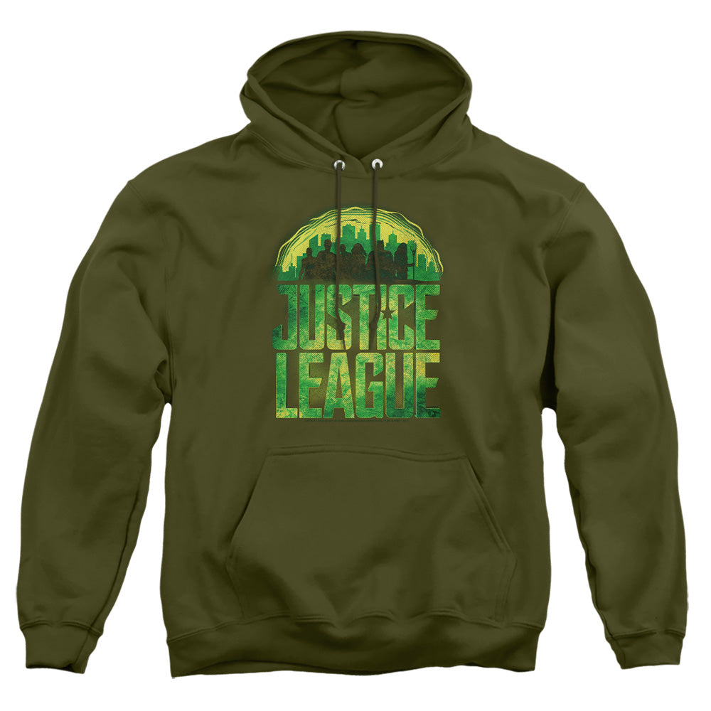 Justice League Movie Kryptonite Mens Hoodie Military Green