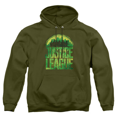 Justice League Movie Kryptonite Mens Hoodie Military Green