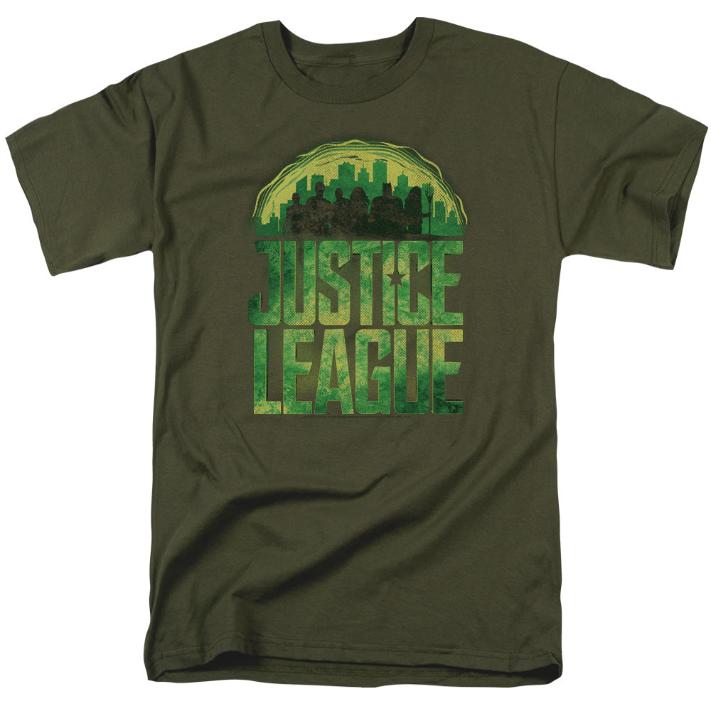 Justice League Movie Kryptonite Mens T Shirt Military Green