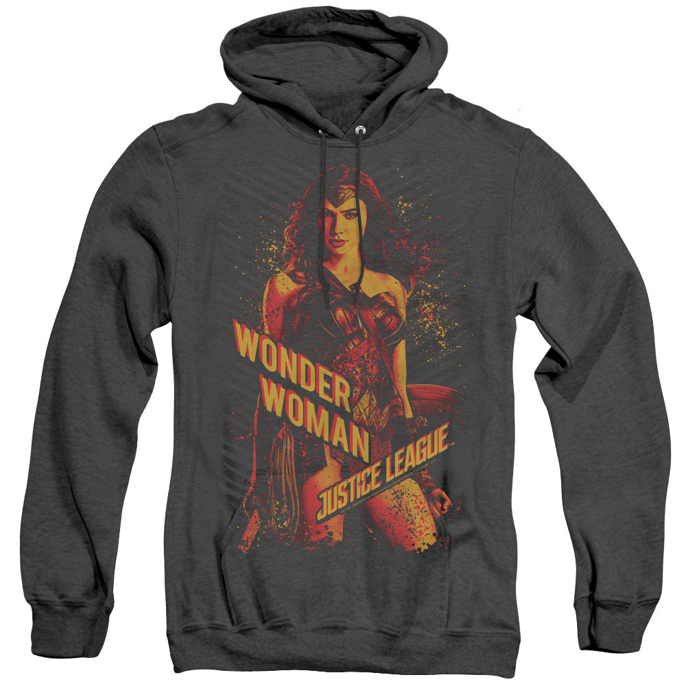 Justice League Movie Wonder Woman Heather Mens Hoodie Black