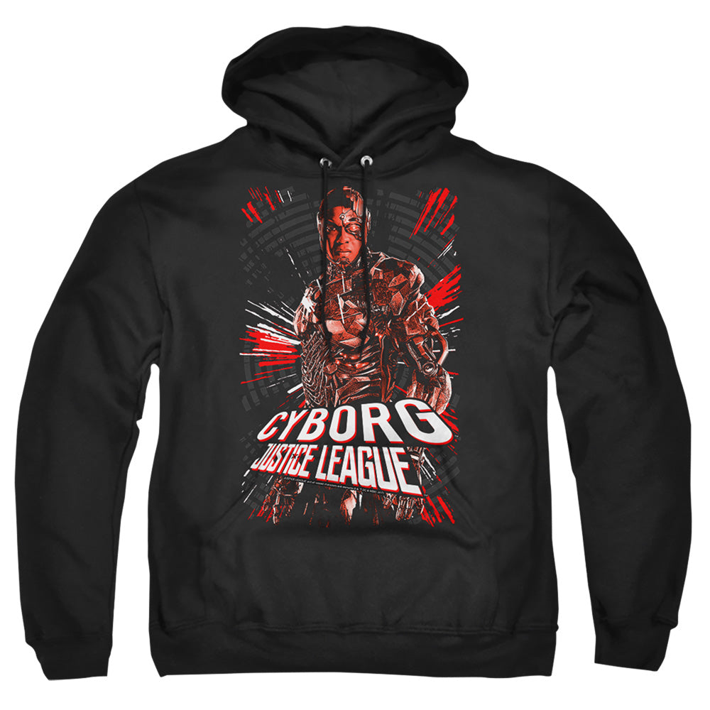 Justice League Movie Cyborg Mens Hoodie Black