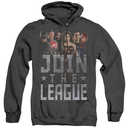 Justice League Movie Join the League Heather Mens Hoodie Black