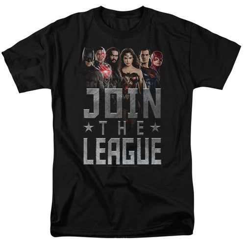 Justice League Movie Join The League Mens T Shirt Black
