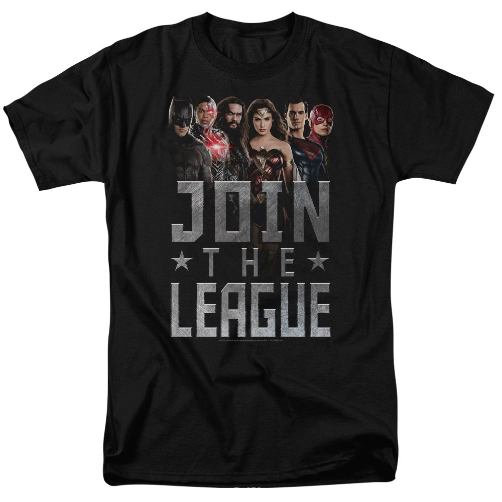 Justice League Movie Join The League Mens T Shirt Black