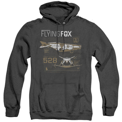 Justice League Movie Flying Fox Heather Mens Hoodie Black