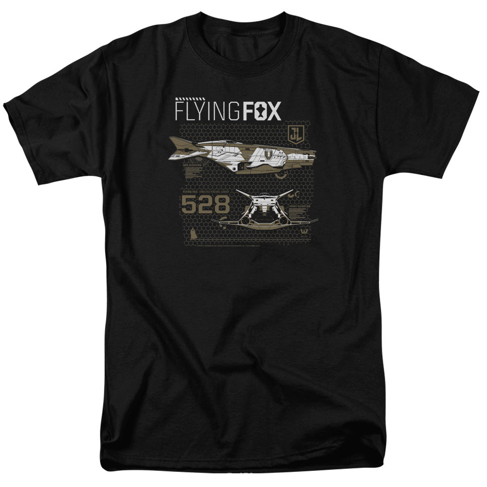 Justice League Movie Flying Fox Mens T Shirt Black