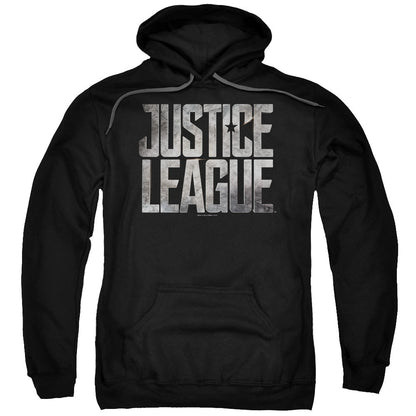 Justice League Movie Metal Logo Mens Hoodie Black