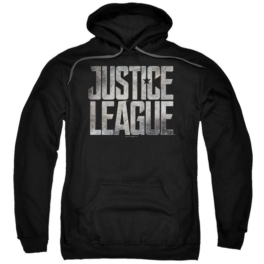 Justice League Movie Metal Logo Mens Hoodie Black