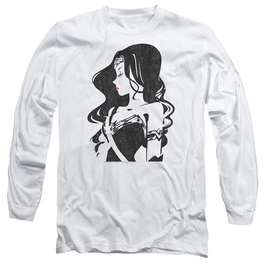 Justice League Movie Profile Mens Long Sleeve Shirt White Officially Licensed