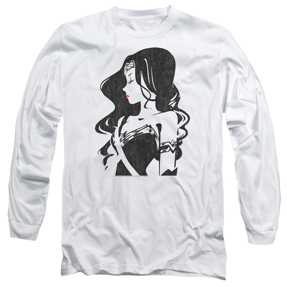 Justice League Movie Profile Mens Long Sleeve Shirt White Officially Licensed