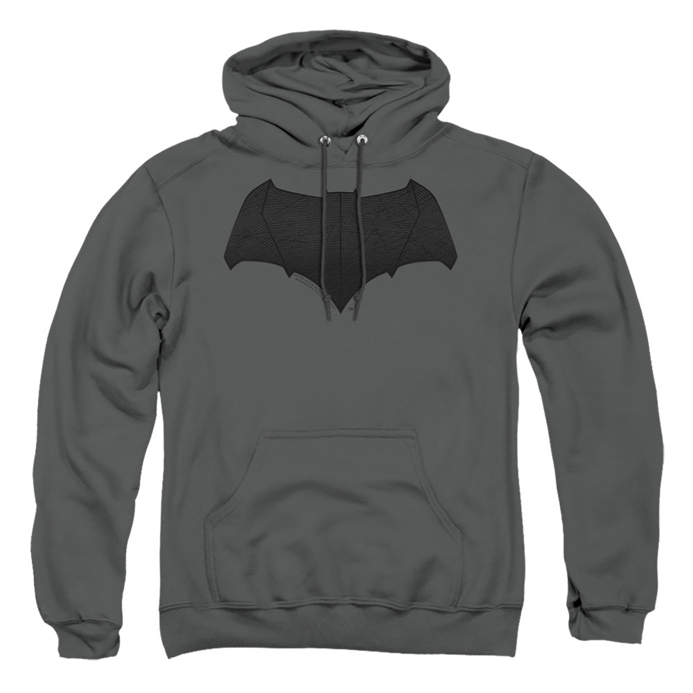 Justice League Movie Batman Logo Mens Hoodie Charcoal
