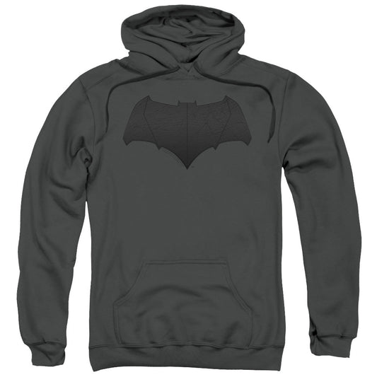 Justice League Movie Batman Logo Mens Hoodie Charcoal