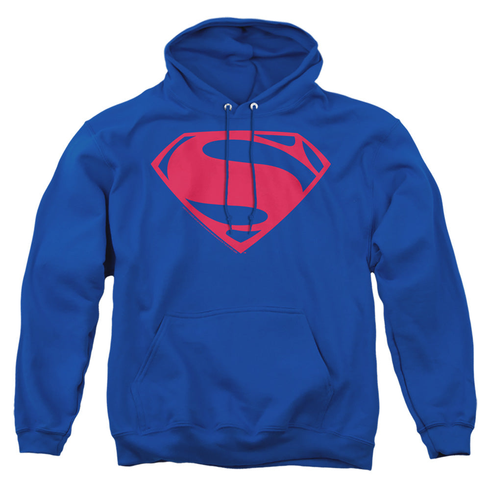 Justice League Movie Superman Solid Color Mens Hoodie Royal