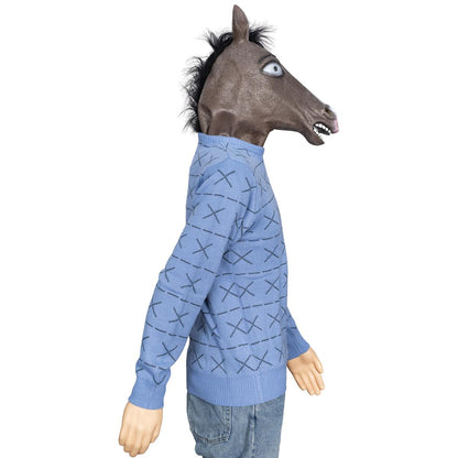 Replica Horse Man Sweater and Jack Halloween Costume Cosplay Mask