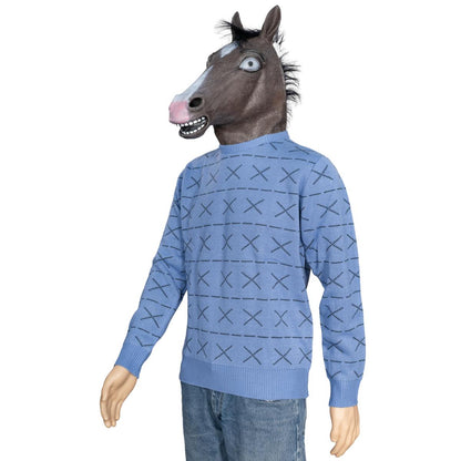 Replica Horse Man Sweater and Jack Halloween Costume Cosplay Mask
