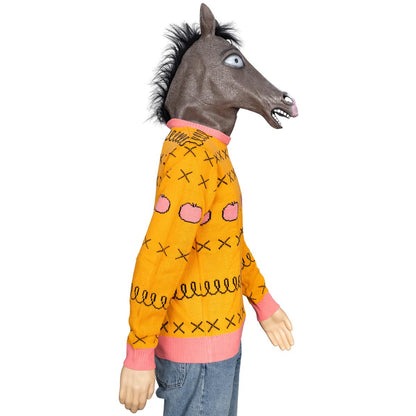 Replica Horse Man Sweater and Jack Halloween Costume Cosplay Mask