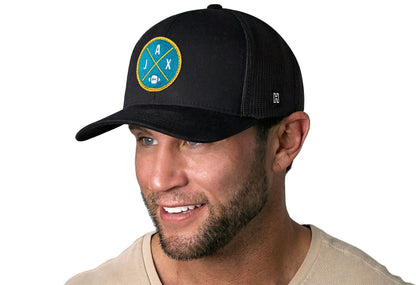 Jacksonville Trucker Haka Hat Black JAX X Football Snapback
