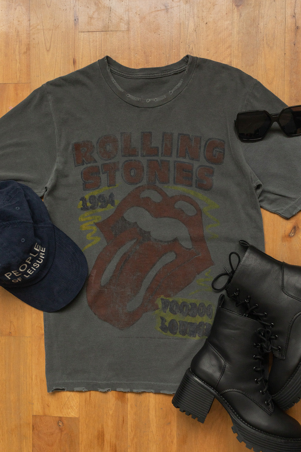 Rolling Stones Voodoo Sunkissed Tee Womens T Shirt Vintage Black