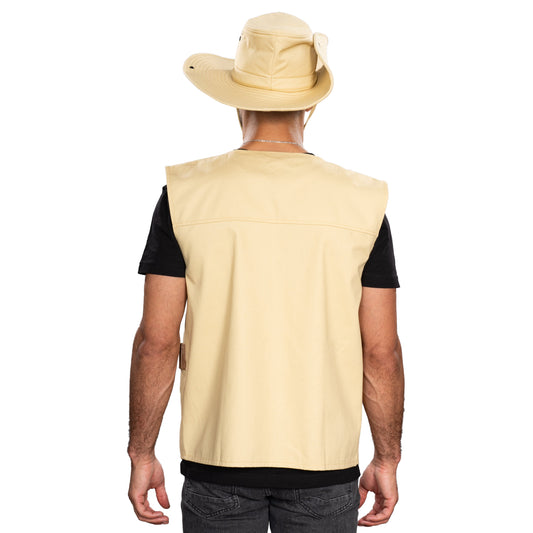 Dinosaur Park Ranger Jurassic Vest and Hat Halloween Costume Cosplay Set