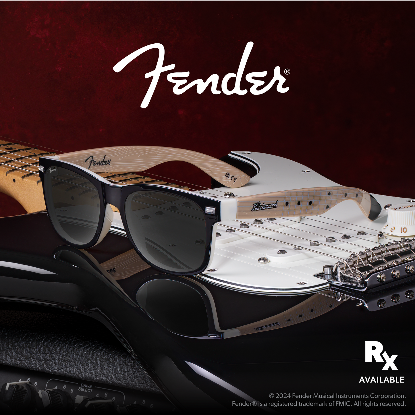 Black Stratocaster™ Fort Knocks Officially Licensed Knockaround Sunglasses