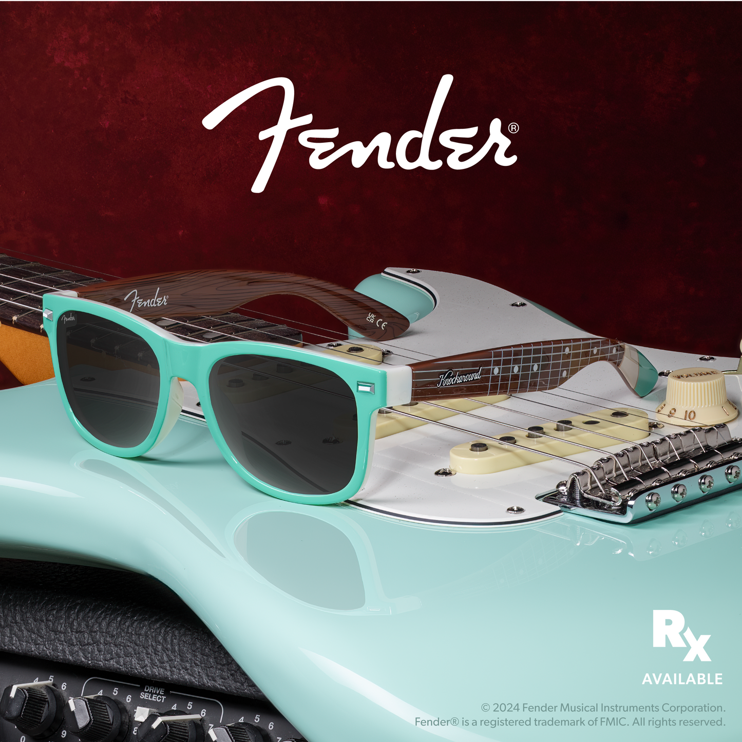 Surf Green Stratocaster™ Fort Knocks Officially Licensed Knockaround Sunglasses