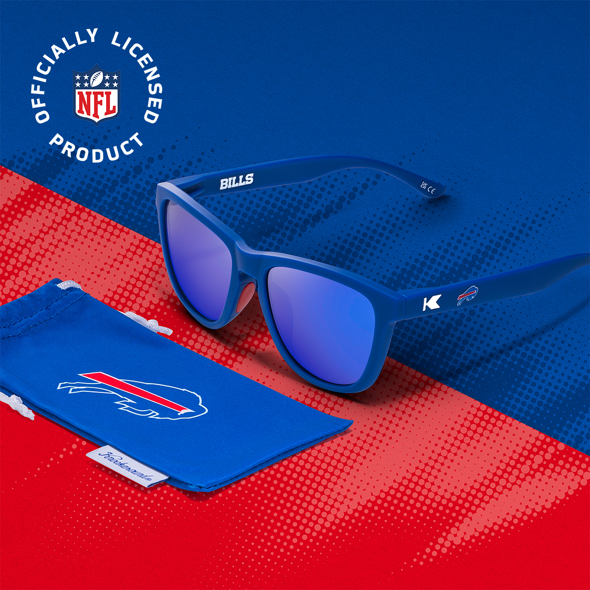 Buffalo Bills Premiums Sport Officially Licensed Knockaround Sunglasses