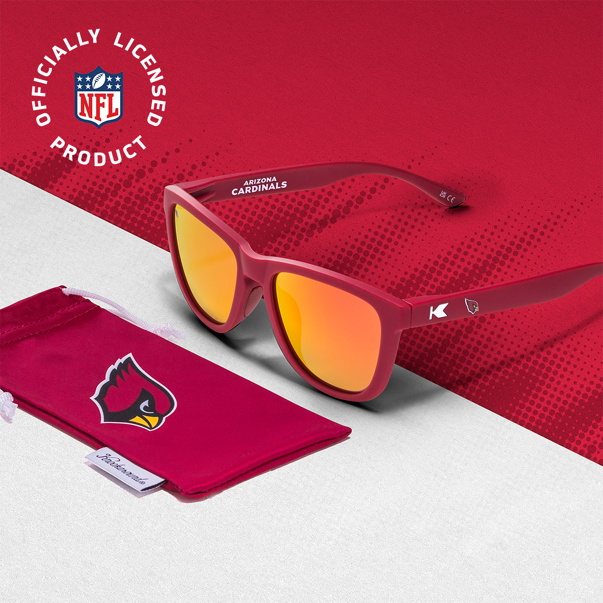 Arizona Cardinals Premiums Sport Officially Licensed Knockaround Sunglasses