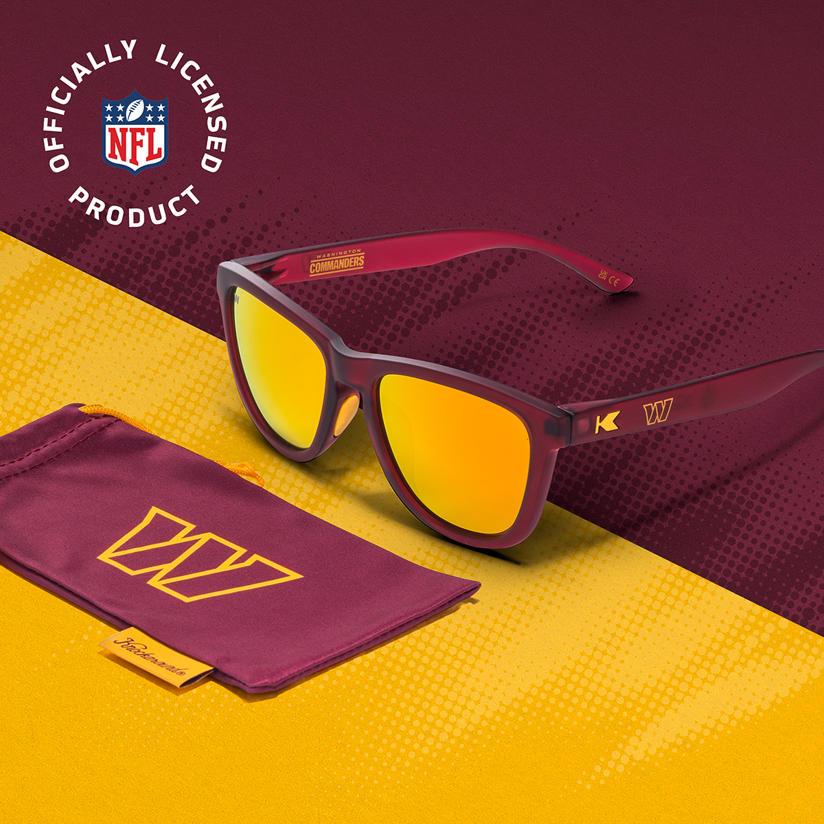 Washington Commanders Premiums Sport Officially Licensed Knockaround Sunglasses