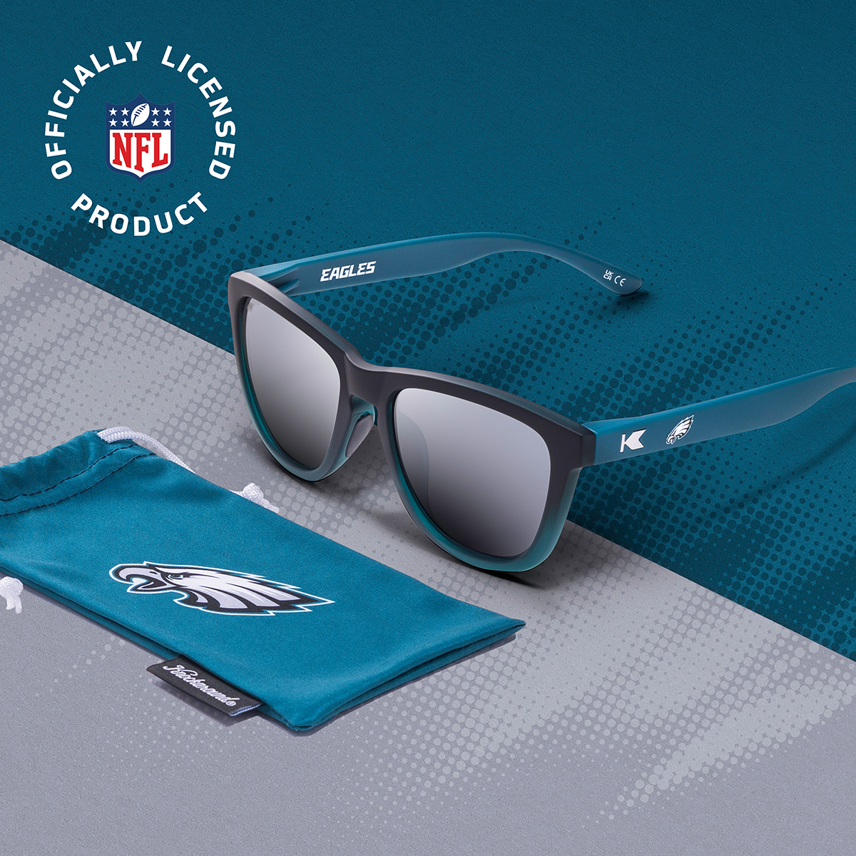 Philadelphia Eagles Premiums Sport Officially Licensed Knockaround Sunglasses