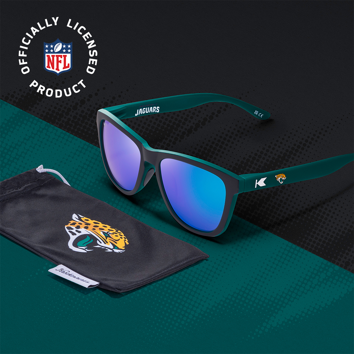 Jacksonville Jaguars Premiums Sport Officially Licensed Knockaround Sunglasses