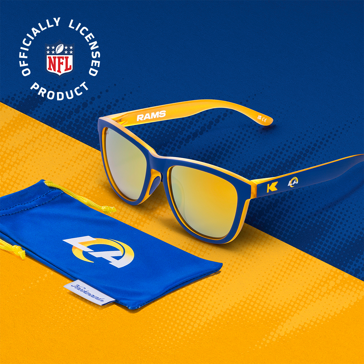Los Angeles Rams Premiums Sport Officially Licensed Knockaround Sunglasses