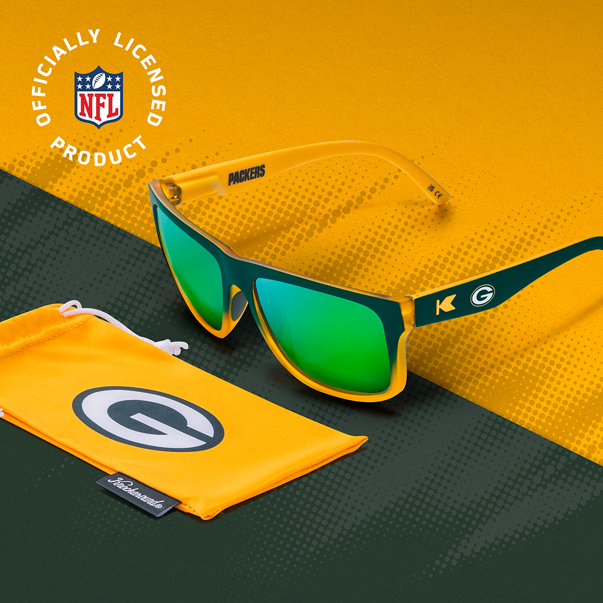 Green Bay Packers Torrey Pines Sport Officially Licensed Knockaround Sunglasses