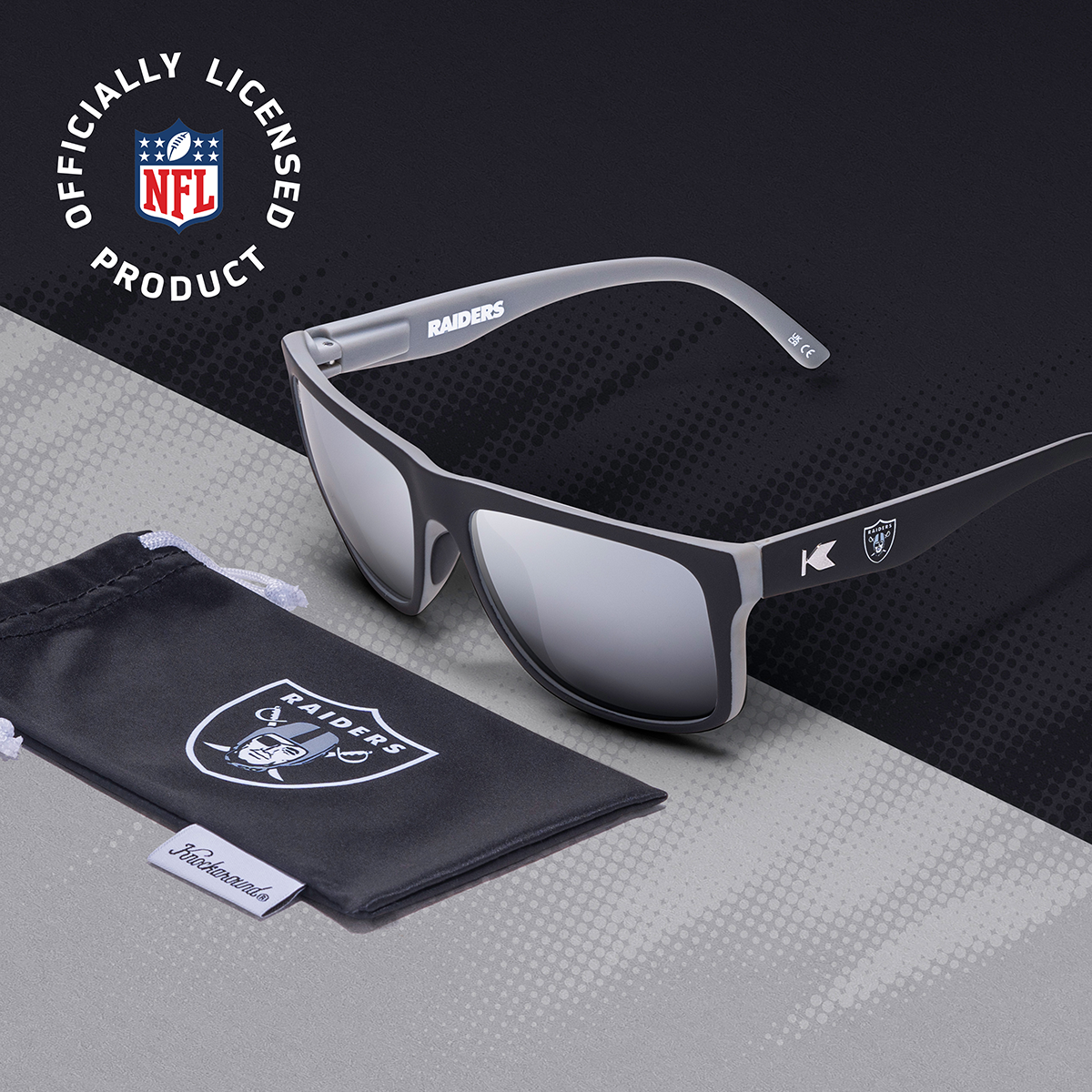Las Vegas Raiders Torrey Pines Sport Officially Licensed Knockaround Sunglasses
