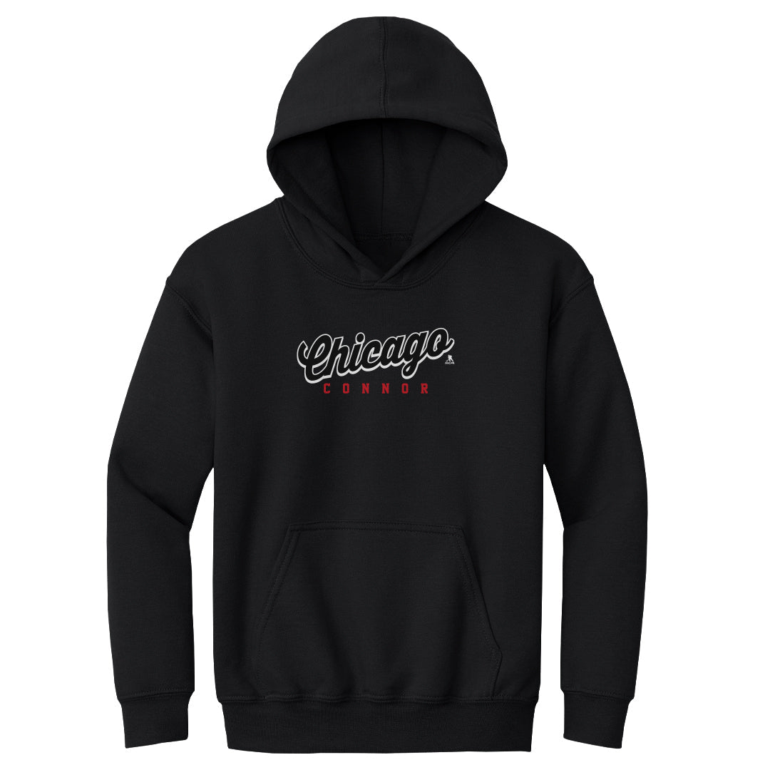 Connor Bedard Chicago Script Connor WHT