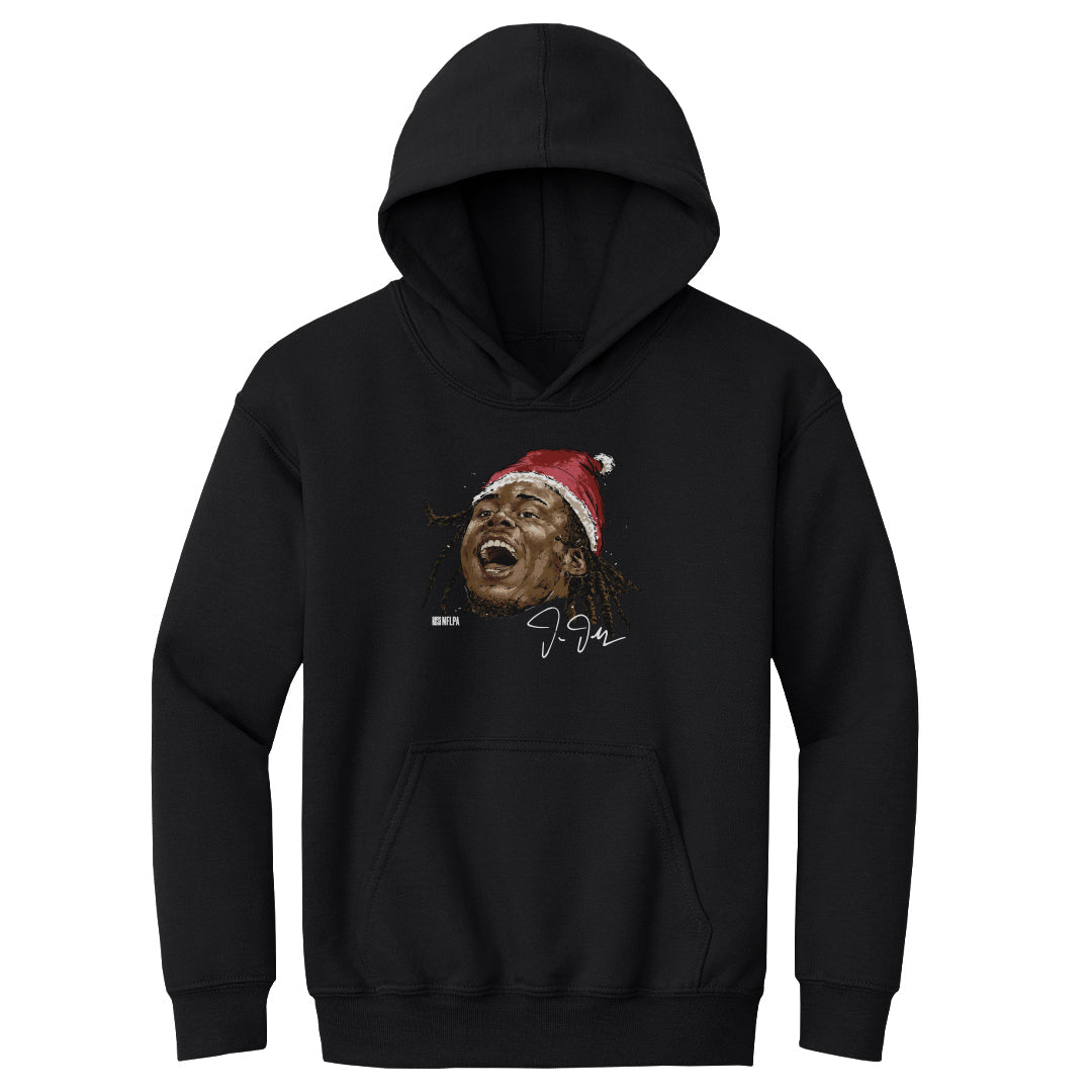 Justin Jefferson Minnesota Portrait Santa Hat WHT