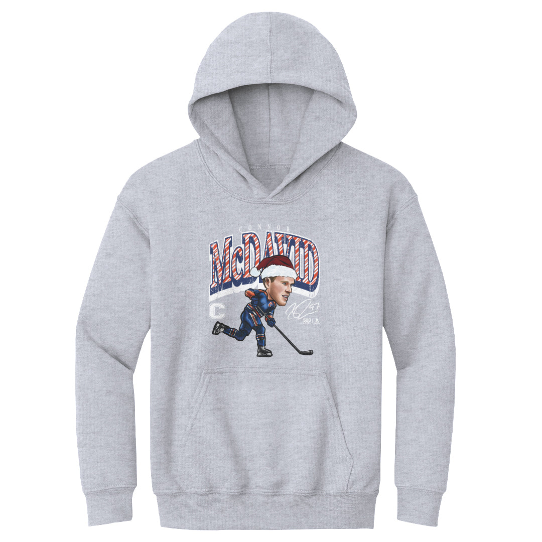 Connor McDavid Edmonton Cartoon Santa Hat WHT