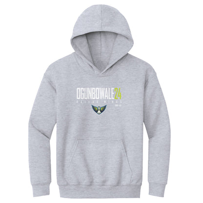 Arike Ogunbowale Dallas Wings Elite WHT Kids Youth Hoodie 500 Level Officially Licensed Fan Gear
