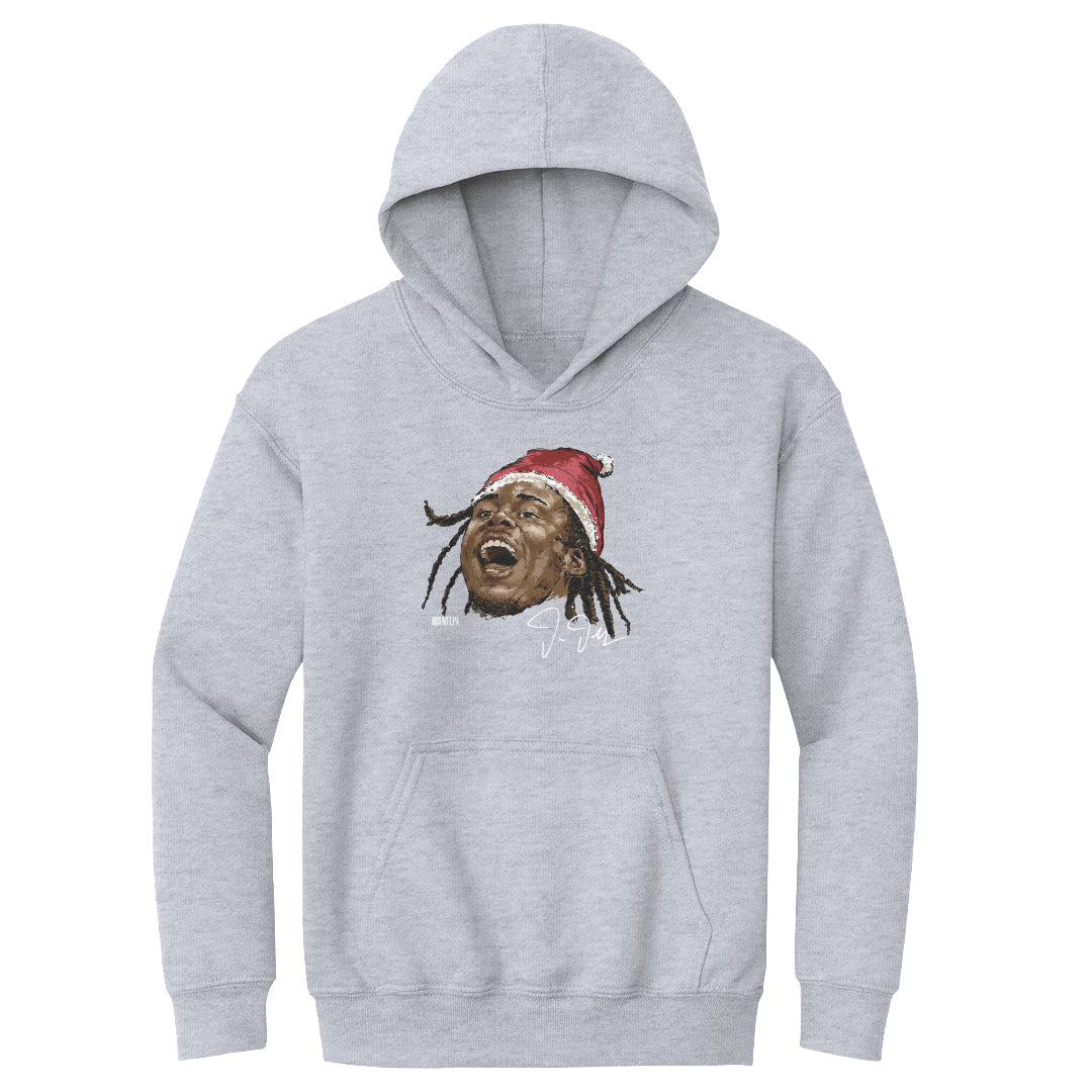 Justin Jefferson Minnesota Portrait Santa Hat WHT