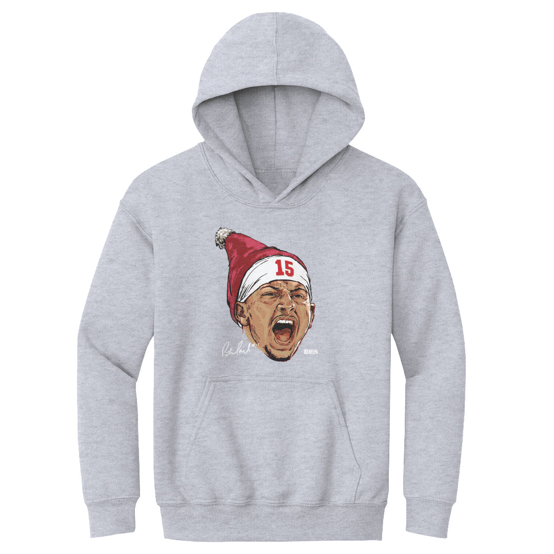 Patrick Mahomes Kansas City Portrait Santa Hat WHT