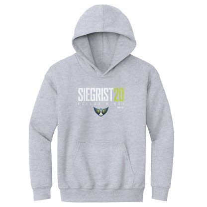 Maddy Siegrist Dallas Wings Elite WHT Kids Youth Hoodie 500 Level Officially Licensed Fan Gear